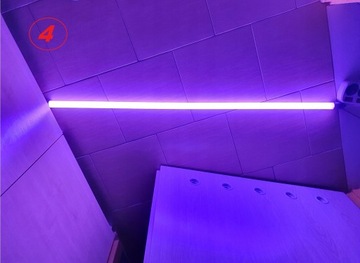 Светодиодная люминесцентная лампа, неоновый цвет, небьющаяся, 230В, вилка