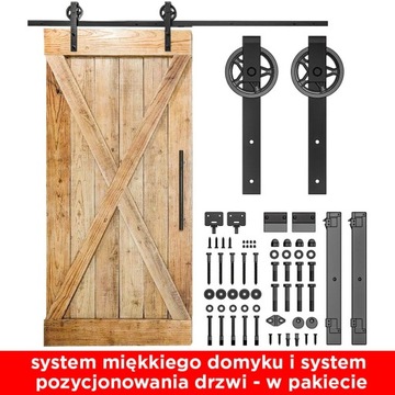 SYSTEM DRZWI PRZESUWNYCH BARN DOOR, LOFT, RETRO 2M