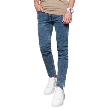 Spodnie męskie jeansowe SKINNY FIT nieb P1062 M