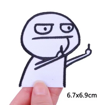 Naszywka f*ck you mem mina