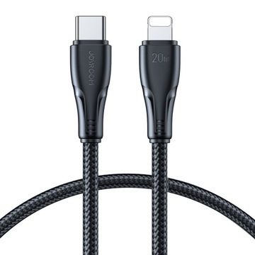 Wytrzymały kabel do iPhone Surpass Series USB-C - Lightning 20W 0.25m czarn