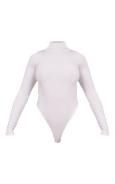 БЕЛЫЙ БОДИ PRETTYLITTLETHING С ДЛИННЫМИ РУКАВАМИ И ГОЛЬФОМ R.XL F501113