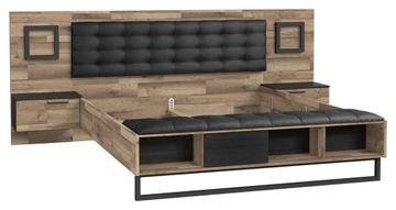 Łóżko 180x200 z szafkami JAKOBINA JKBL1181B FORTE