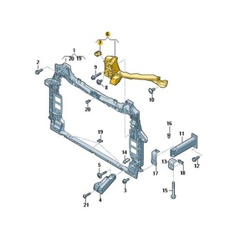 UCHWYT MOCOWANIE REFLEKTORA PRZÓD AUDI Q8 LEWA ORYGINAŁ OD ASO