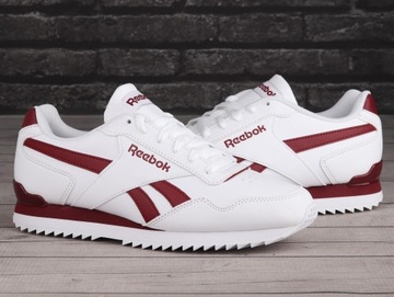 Buty sneakersy damskie Reebok ROYAL GLIDE RIPPLE WHITE BURGUNDY