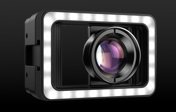 Макрообъектив HD 100 мм для смартфона + мощная светодиодная лампа, индекс цветопередачи 40 CRI 95+