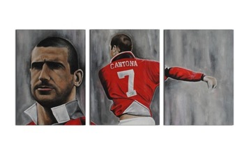 3x OBRAZ NA ŚCIANĘ ERIC CANTONA MANCHESTER 30x40