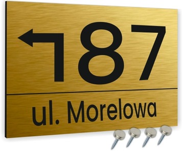 Tabliczka ADRESOWA NA DOM NUMER DOMU ZE STRZAŁKĄ