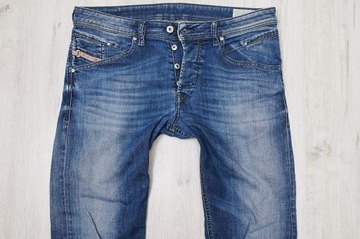 DIESEL BELTHER JEANS spodnie męskie granatowe PREMIUM 34/30 pas 90