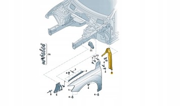8U0821111A OSŁONA BŁOTNIKA LEWY PRZÓD AUDI Q3 ASO