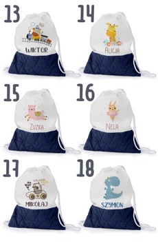 Мешок для кошелька для детского рюкзака для ребенка с петлей для обуви + имя