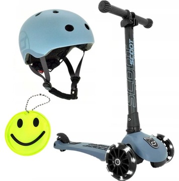 ZESTAW SCOOTANDRIDE Steel HULAJNOGA Highwaykick 3 + KASK z LED S-M 3L+