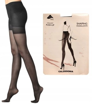 CALZEDONIA rajstopy grafit push-up modelujące 2 S