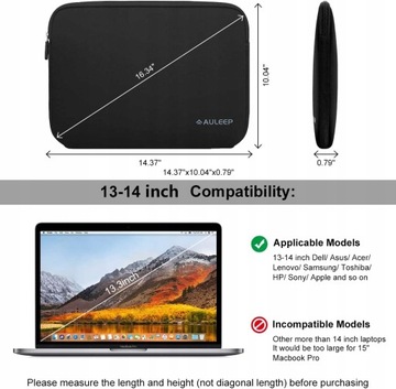 AULEP Элегантный неопреновый чехол для ноутбука