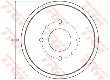 ЗАДНИЙ ТОРМОЗНОЙ БАРАБАН TRW SMART FORFOUR (454)