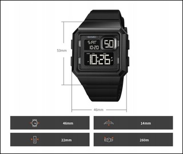 SKMEI Zegarek męski elektroniczny stoper