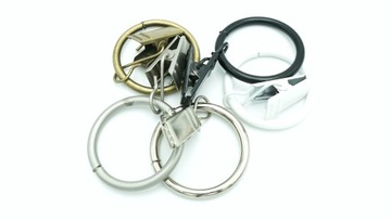 Кольцо с лягушкой - карниз диаметром 27 мм - 10 шт - Черный.