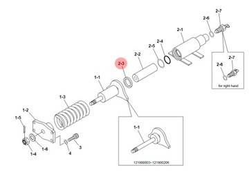 USZCZELNIENIE NAPINACZA GĄSIENICY TAKEUCHI TB219