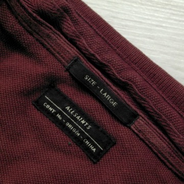 ALLSAINTS _ MODNA KOSZULKA POLO Z LOGO _ L/XL