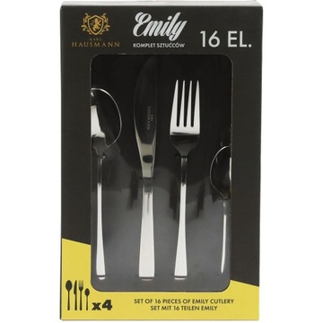 Komplet sztućców w pudełku EMILY 16-elementowy