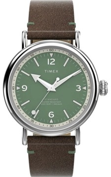 Męski zegarek analogowy Timex TW2V71200 na skórzanym pasku Podświetlenie