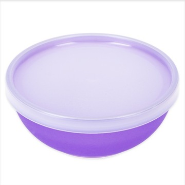 MISECZKA DLA DZIECI 0,6L Z POKRYWKĄ14CM PLASTIKOWA
