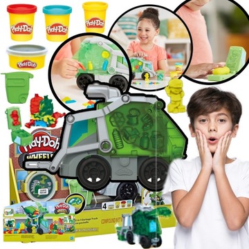 PLAY DOH ŚMIECIARKA CIASTOLINA ZESTAW AUTKO AUTO