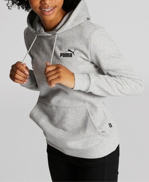SPORTOWA BLUZA DAMSKA DRESOWA BAWEŁNIANA Z KAPTUREM PUMA ESSENTIALS - S
