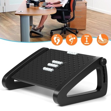 PODNÓŻEK, REGULOWANA WYSOKOŚĆ POD BIURKIEM, ERGONOMICZNY PODNÓŻEK DO PRAC