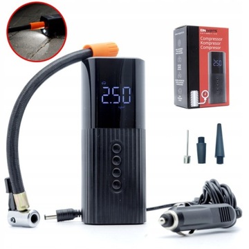 KOMPRESOR SAMOCHODOWY POMPKA SPRĘŻARKA 12V LED LCD