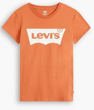 LEVI'S T-SHIRT DAMSKI POMARAŃCZOWY LOGO M SPE