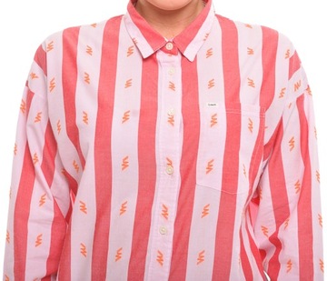 LEE koszula PINK stripes DRAWSTRING SHIRT _ S