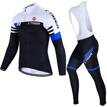 Leginsy Rowerowe Bluza Ocieplany Strój Męski Wkładka Żel Termoaktywny XXL