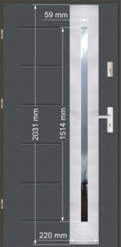 Входная дверь Gala 43 INOX FRAMELESS LUX90