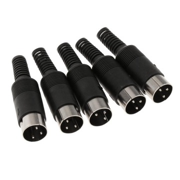 5 sztuk DIN Mini wtyk męski złącze audio do klawiatury/myszy komputerowej D