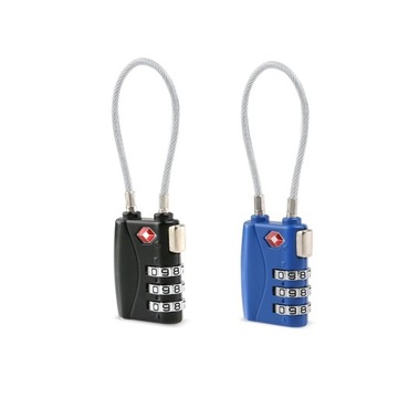 2 SZT. KABEL ZABEZPIECZAJĄCY ZATWIERDZONYCH PRZEZ TSA ZAMKI BAGAŻOWE