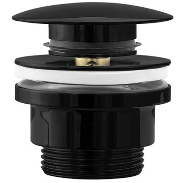 Korek Umywalkowy Klik-Klak Rea Uniwersalny Black Czarny Metaliczny 45 mm