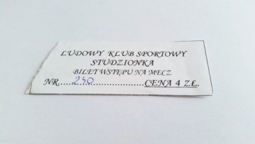 bilet LKS STUDZIONKA (woj. śląskie) v.2