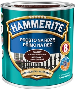 Hammerite Prosto na Rdzę Ciemnobrązowy Półmat 0,7L