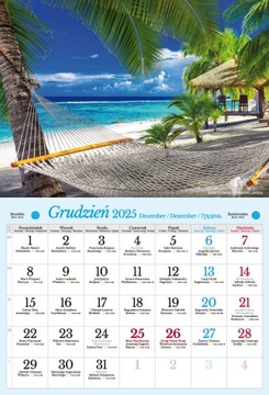 Альбом настенный календарь А3 2025. Экзотические пейзажи