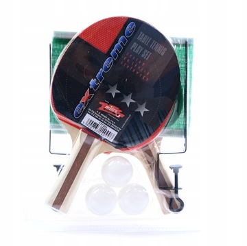 PALETKI RAKIETKI ZESTAW DO PING PONGA Z SIATKĄ