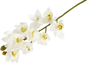 STORCZYK ORCHIDEA GAŁĄZKA 10 KWIATÓW 75cm GUMOWY