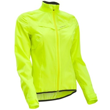 KURTKA ROWEROWA PRZECIWDESZCZOWA DAMSKA VAN RYSEL RACER r. XL ŻÓŁTY NEON