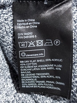 H&M sweter melanż 45% bawełna XL