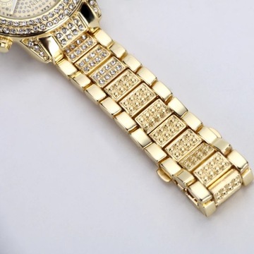 Relogio Feminino New Geneva Classic Luxury Ladies Rhinestone Watch Gold Wom