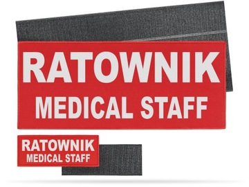 ZESTAW EMBLEMATÓW Z RZEPEM RATOWNIK MEDICAL STAFF