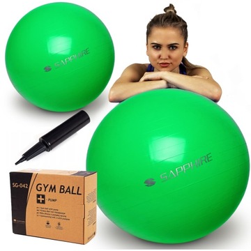PIŁKA gimnastyczna REHABILITACYJNA 65CM do ćwiczeń FITNESS klasyczna+POMPKA