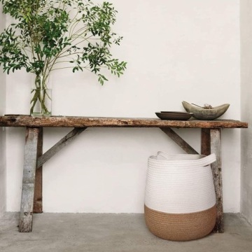 КОРЗИНА ИЗ ХЛОПКА GOOBLOO 43X43 СМ, КРУГЛАЯ