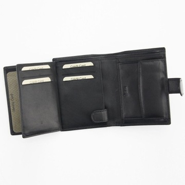 Duży Skórzany męski portfel EL FORREST z RFID