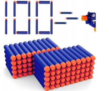 100 SZTUK STRZAŁEK DO WYRZUTNI NERF N-STRIKE NABÓJ